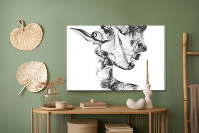 Ljuddämpande tavla - Abstract woman from smoke