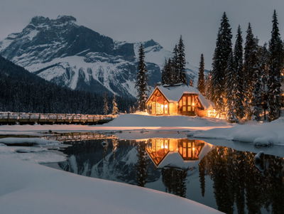 Ljuddämpande tavla - Emerald lake in Canada