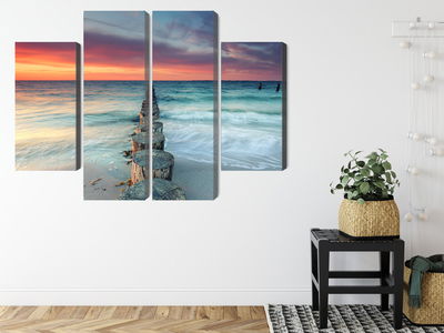 Ljuddämpande tavla - Beautiful sunset over