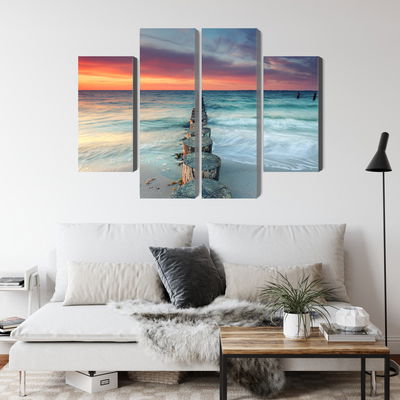 Ljuddämpande tavla - Beautiful sunset over