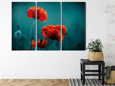 Ljuddämpande tavla - Macro poppies