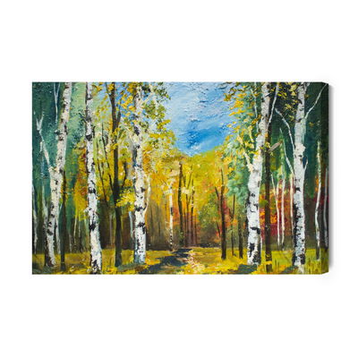 Ljuddämpande tavla - Birch forest as painted