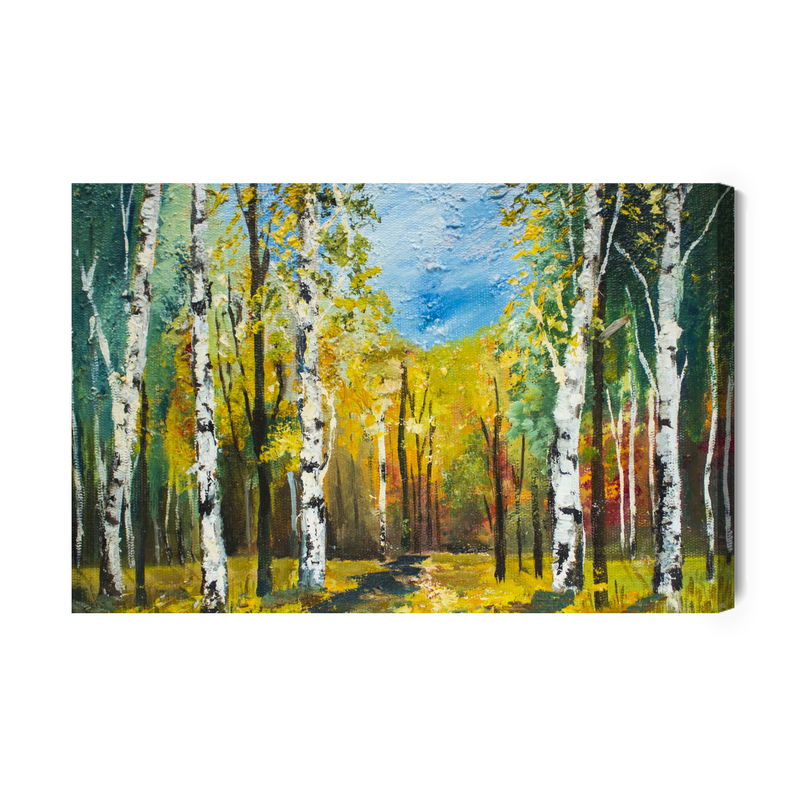 Ljuddämpande tavla - Birch forest as painted