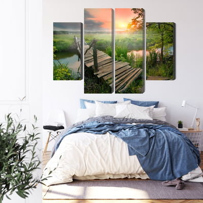 Ljuddämpande tavla - Meadow at dawn