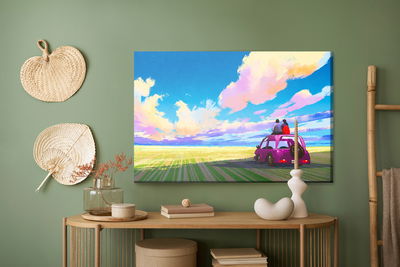 Ljuddämpande tavla - The car and the abstract