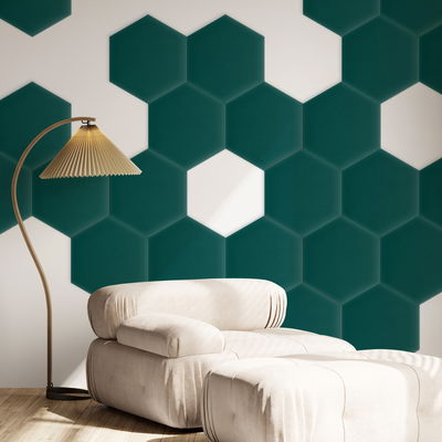 Sekskantet lydabsorber - fløjl