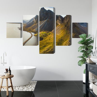 Ljuddämpande tavla - 3d aerial view of icelandic