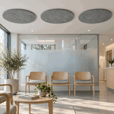 Ljudabsorbering till tak - PES circle ceiling