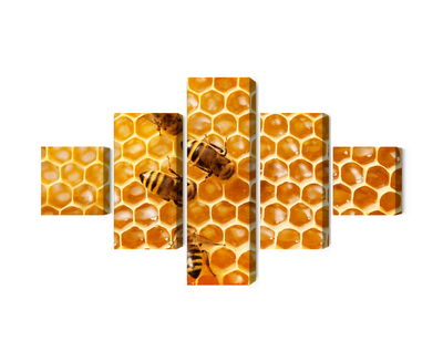 Ljuddämpande tavla - Bees on the honeycomb