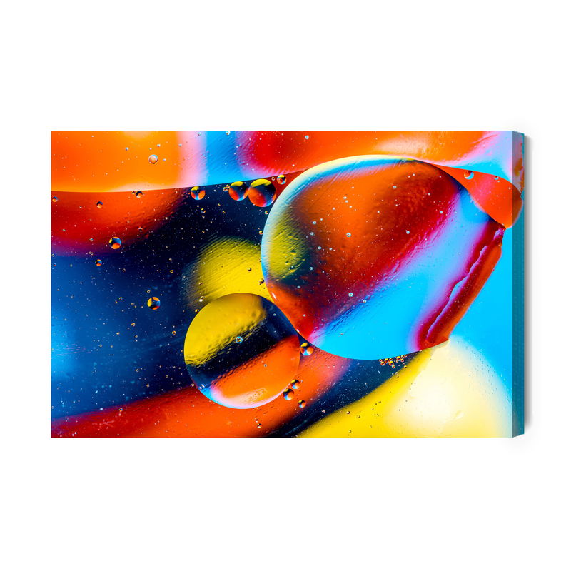 Ljuddämpande tavla - Colorful abstract drops