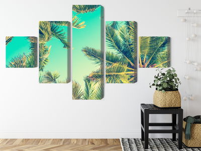 Ljuddämpande tavla - Bottom view of the palm trees