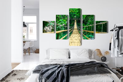 Ljuddämpande tavla - Bamboo bridge in a tropical