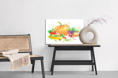 Ljuddämpande tavla - Pumpkin with vegetables