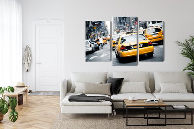 Ljuddämpande tavla - Taxis on the streets of new