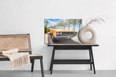 Ljuddämpande tavla - Orange american car