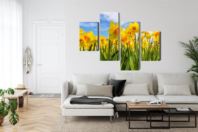 Ljuddämpande tavla - Daffodil field 3d