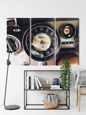 Ljuddämpande tavla - The dashboard in an old car