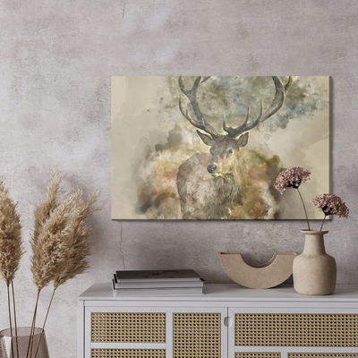 Ljuddämpande tavla - Of abstract deer in brown