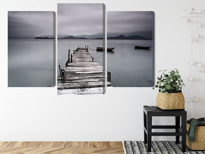 Ljuddämpande tavla - Misty lake