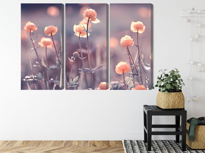 Ljuddämpande tavla - Spring 3d flowers