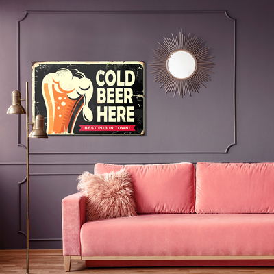 Ljuddämpande tavla - A mug of beer and retro