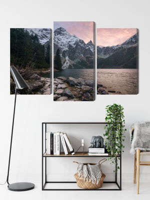 Ljuddämpande tavla - Lake and forest