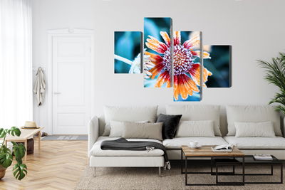 Ljuddämpande tavla - Rudbeckia flowers covered