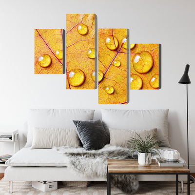 Ljuddämpande tavla - Water drops on an autumn