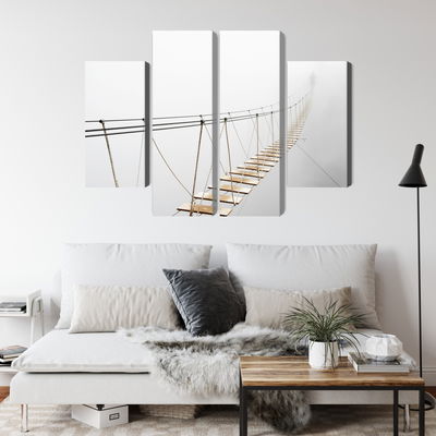 Ljuddämpande tavla - Hanging bridge in the fog