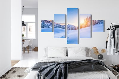 Ljuddämpande tavla - The alps at winter time 3d