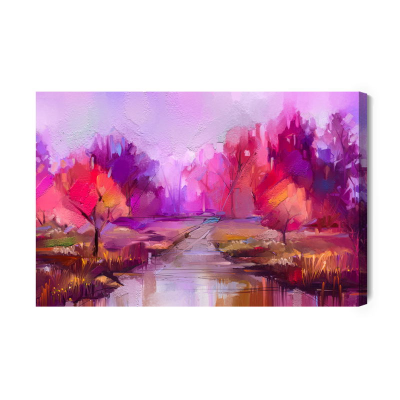 Ljuddämpande tavla - Abstract pink park