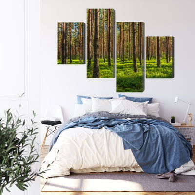 Ljuddämpande tavla - 3d pine forest