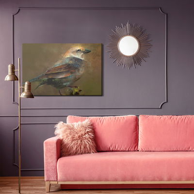 Ljuddämpande tavla - Bird sitting on a branch