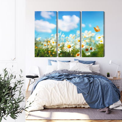 Ljuddämpande tavla - 3d daisy field