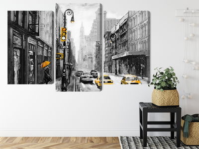 Ljuddämpande tavla - American city street view