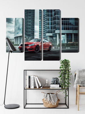 Ljuddämpande tavla - Red car on a background