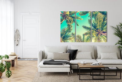 Ljuddämpande tavla - Bottom view of the palm trees