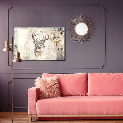 Ljuddämpande tavla - Deer in vintage style