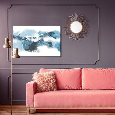 Ljuddämpande tavla - Blue abstract wave