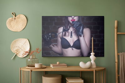 Ljuddämpande tavla - Woman in a mask