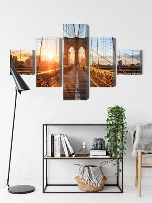 Ljuddämpande tavla - Brooklyn bridge in New York