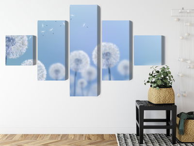 Ljuddämpande tavla - Dandelions on a blue