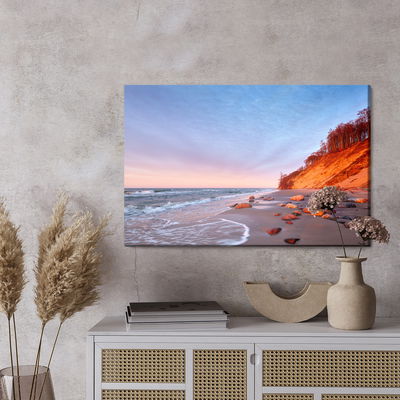 Ljuddämpande tavla - Cliffs on the polish beach