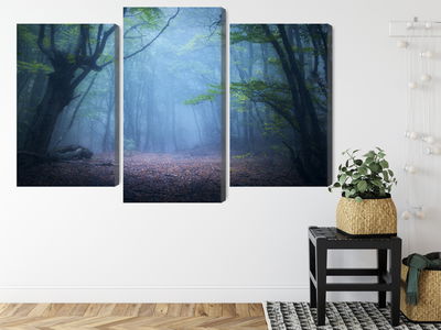 Ljuddämpande tavla - Hazy 3d forest landscape