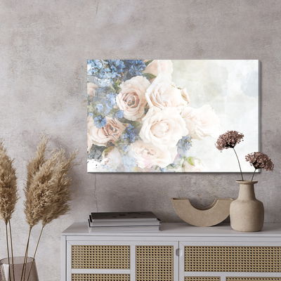 Ljuddämpande tavla - Pastel roses painted