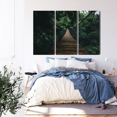 Ljuddämpande tavla - Wooden suspension bridge