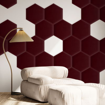 Sekskantet lydabsorber - fløjl