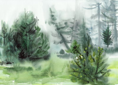 Ljuddämpande tavla - Pine forest