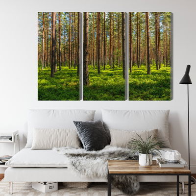 Ljuddämpande tavla - 3d pine forest
