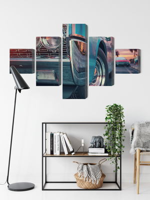 Ljuddämpande tavla - Retro style cars
